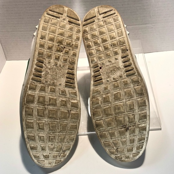 Valentino Garavani Green & White Low Top Sneakers Mens 39.5 - Picture 11 of 12